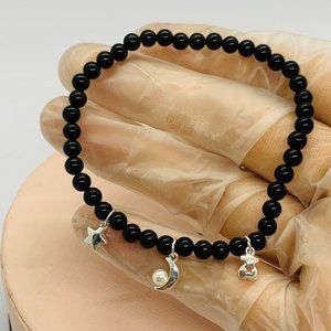 Tous Silver Magic Nature Bracelet with onyx and pearl